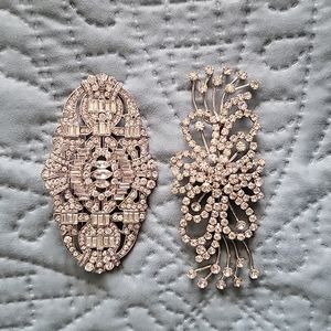 2 Silver Bling Broaches